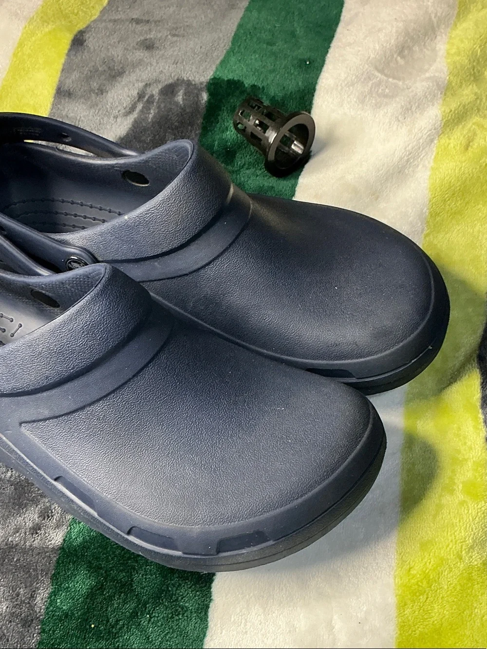 Men’s CROCS Bistro WORK Clogs-Navy Blue Size 11